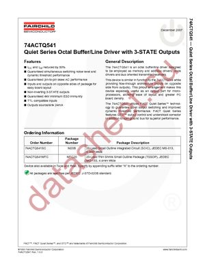 74ACTQ541MTCX datasheet  